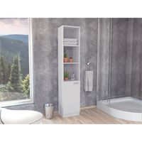 Estante Organizador Baño 1 Puerta - Blanco 162.2x33x26.8 cm