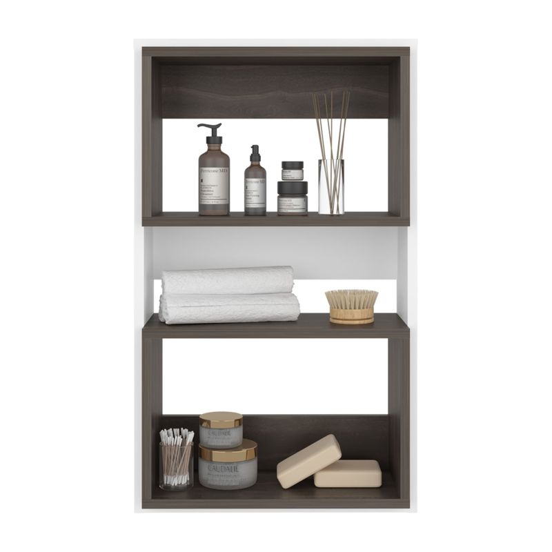 TUHOME - Mueble Auxilar Muro Baño Eco Blanco Y Milan