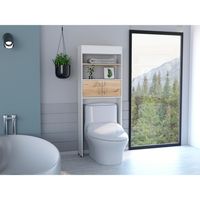 Estante Wc Madrid 2 Puertas 160x624x203 Cm Blanco Y Duna