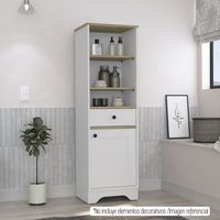 Estante Organizador De Baño 1 Puerta 1 Cajon Blanco