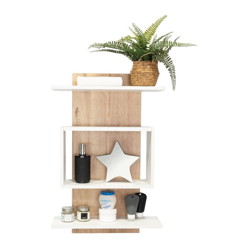 TUHOME - Mueble Auxiliar De Baño Massana Duna Y Blanco