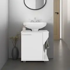 TUHOME - Mueble Para Lavamanos Phillips 1 Puerta Blanco