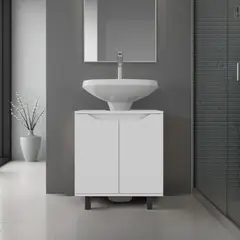 TUHOME - Mueble Para Lavamanos Marlo 2 Puertas Blanco