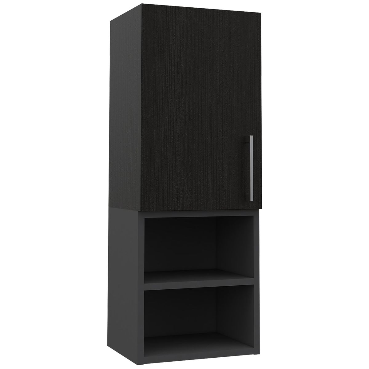 TUHOME - Mueble Auxiliar Muro Baño 1 Puerta Wengue Y Plomo