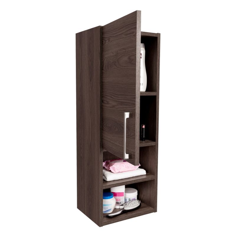 TUHOME - Mueble Auxiliar Baño Muro Barcelona 1 Puerta Coñac