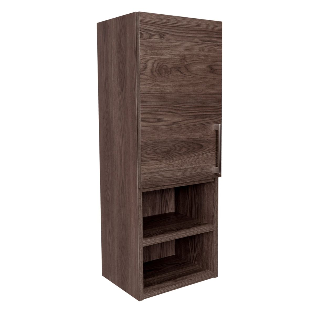 TUHOME - Mueble Auxiliar Baño 1 Puerta - Café Oscuro 81.5x30x25.5 cm
