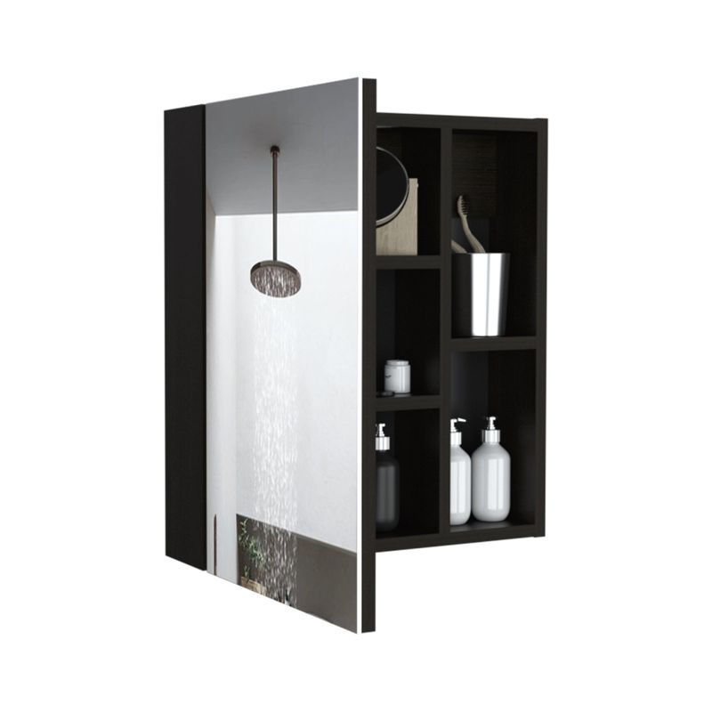TUHOME - Botiquin Manchester 1 Puerta Con Espejo Wengue
