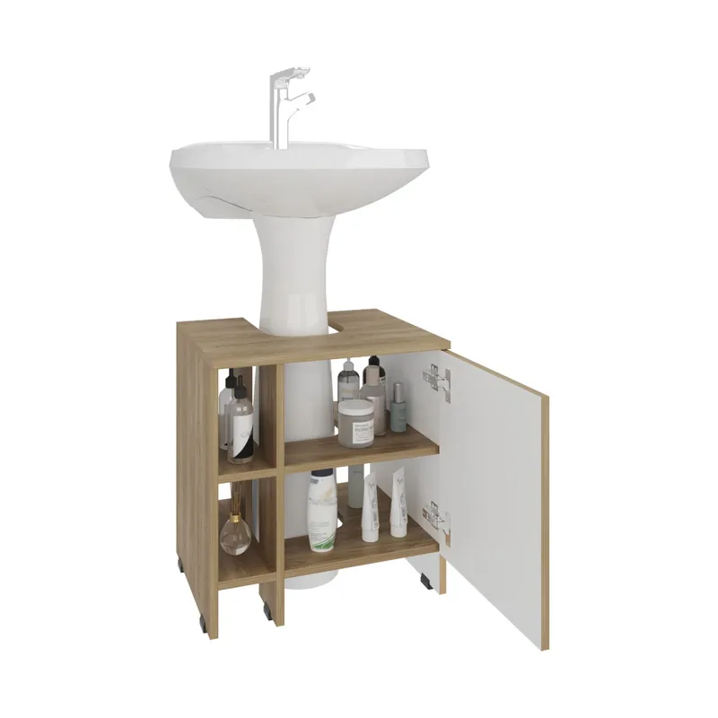 TUHOME - Mueble Para Lavamanos 1 Puerta 509x47x374 Cm Fresno Europeo