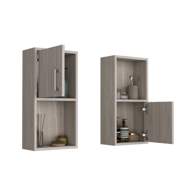 TUHOME - Set x2 Muebles Auxiliares De Baño 601x30x16 Cm Bardolino