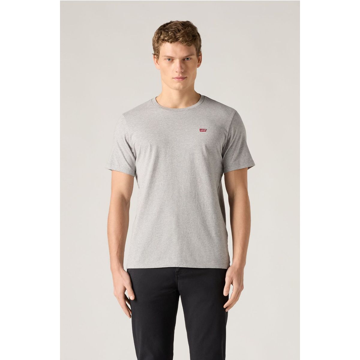 LEVIS - Polera Hombre Cuello Redondo Gris Levis