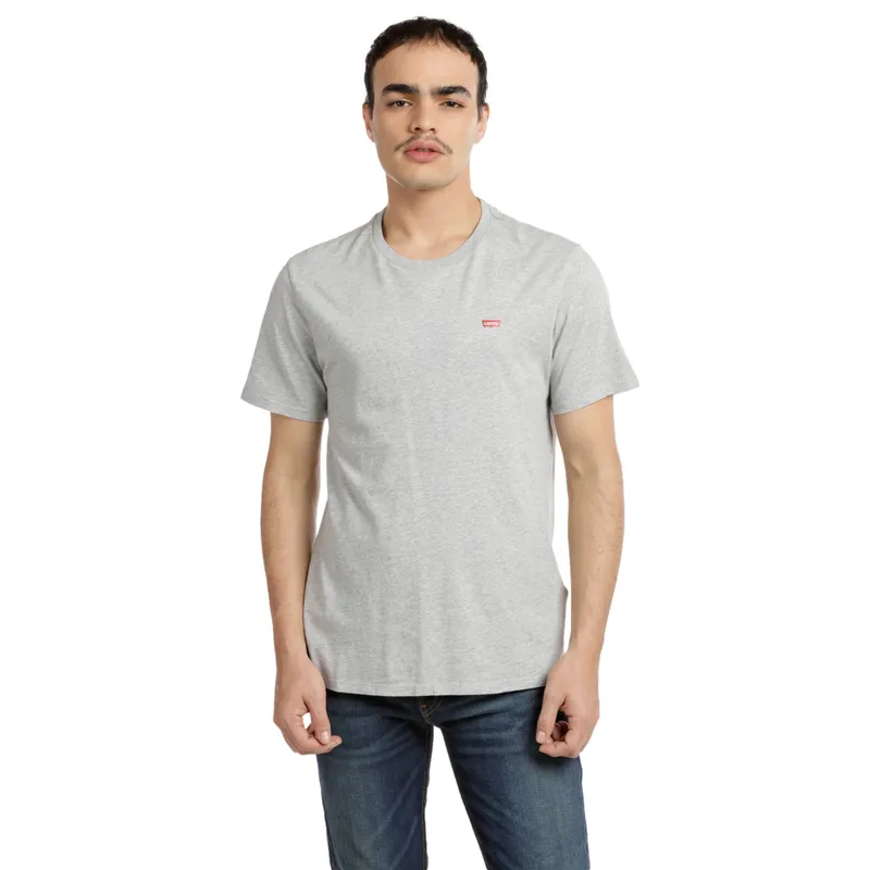LEVIS - Polera Hombre Cuello Redondo Gris Levis