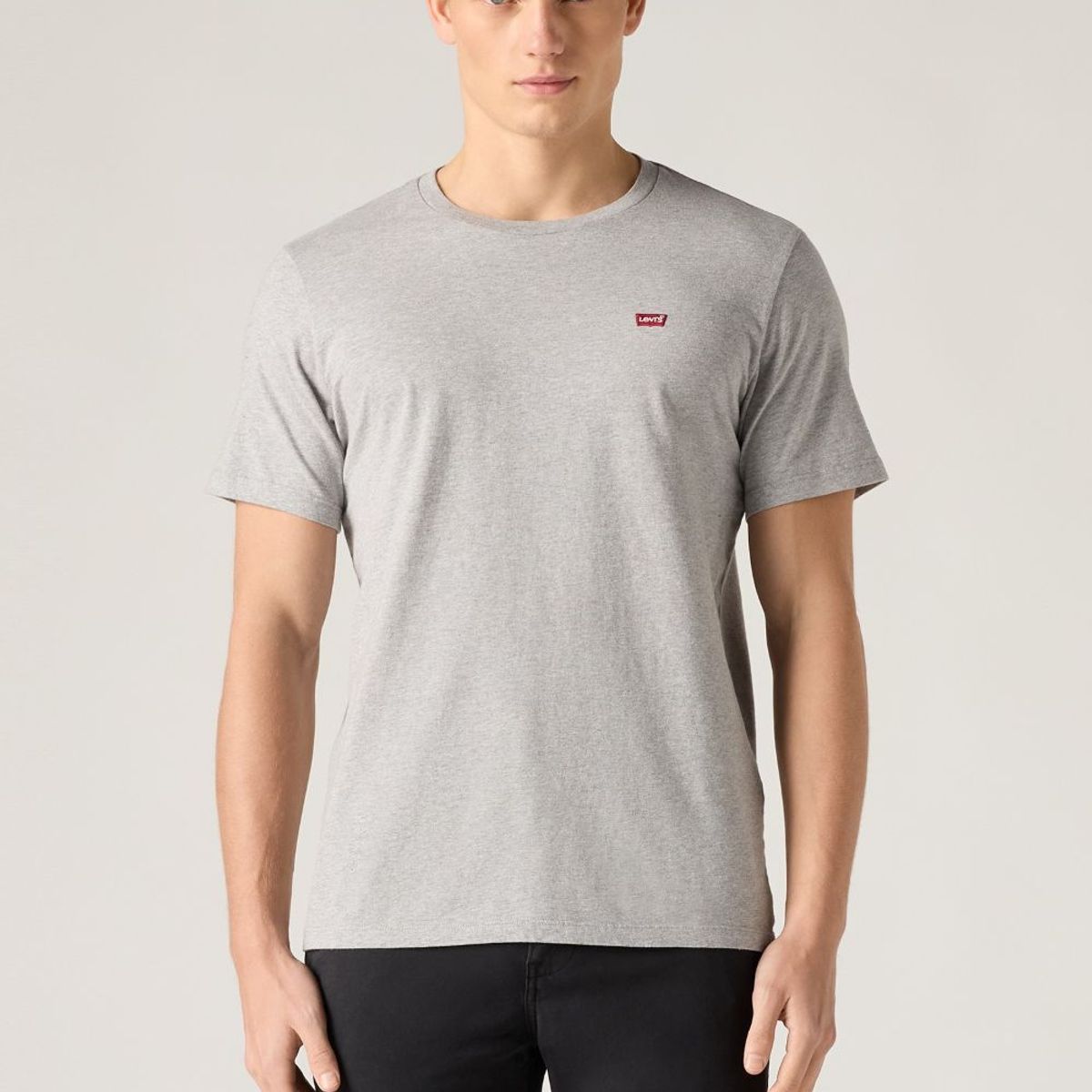 LEVIS - Polera Hombre Cuello Redondo Gris Levis