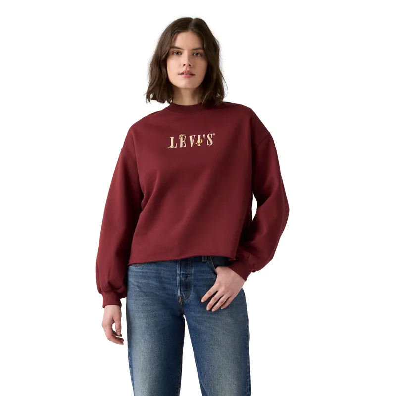 LEVIS - Polerón Mujer Leo Crew Burdeo Levis