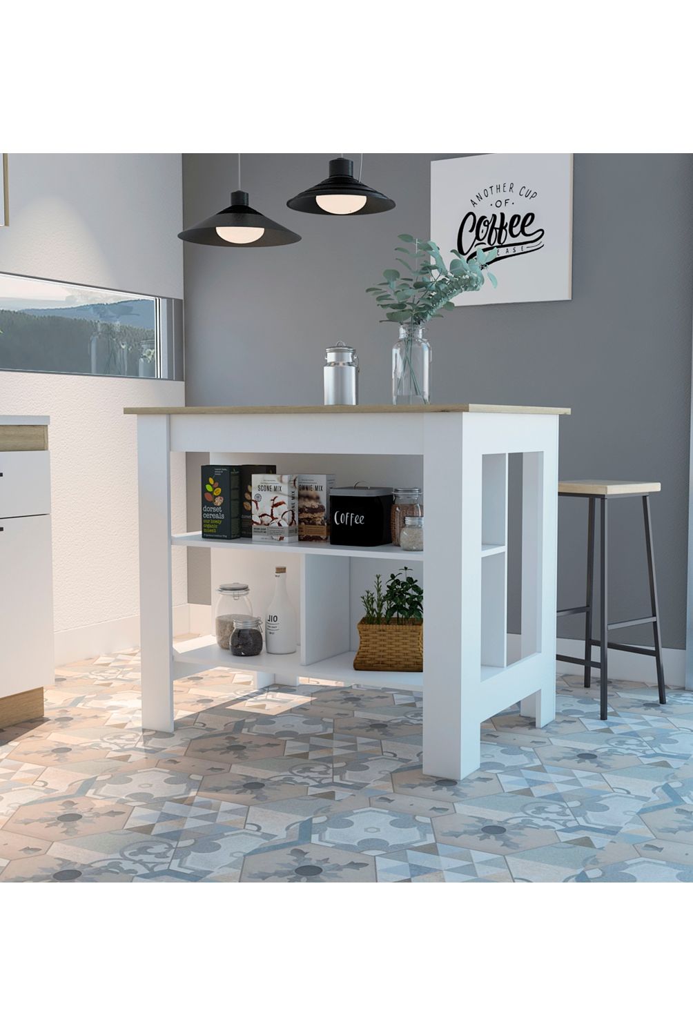 TUHOME - Mueble De Cocina Blanco Tuhome