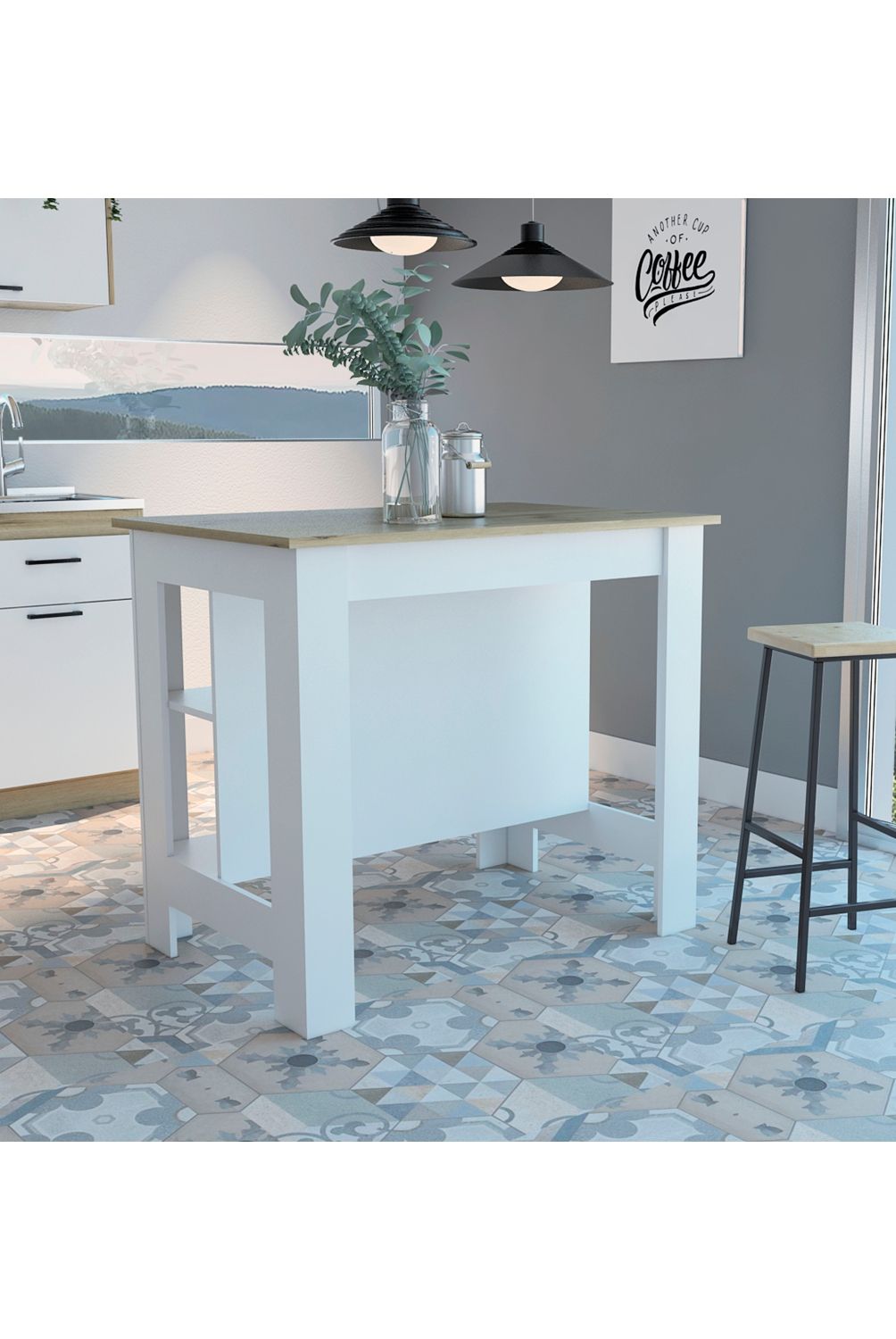 TUHOME - Mueble De Cocina Blanco Tuhome