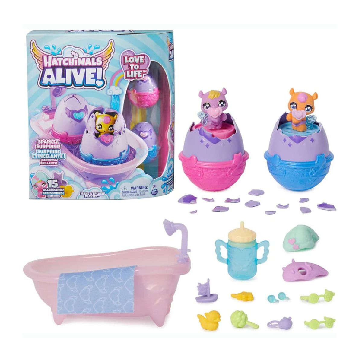 HATCHIMALS - Hatchimals Alive Diversión Baño de Colores