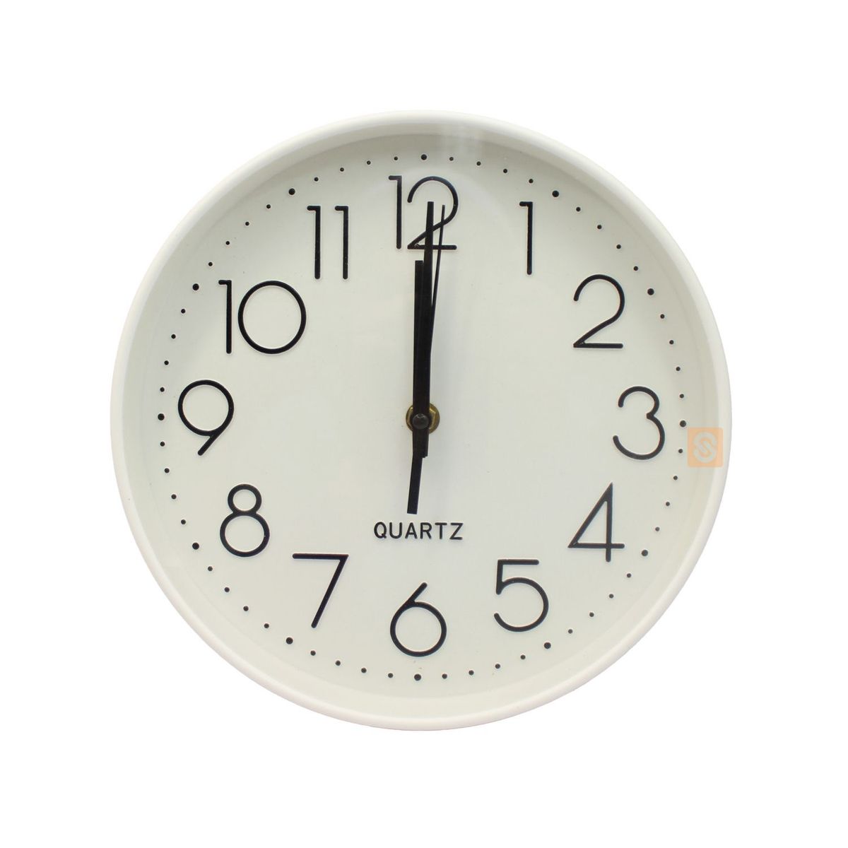 GENERICO - Reloj de Pared Blanco 25cm con Números Negros - SC