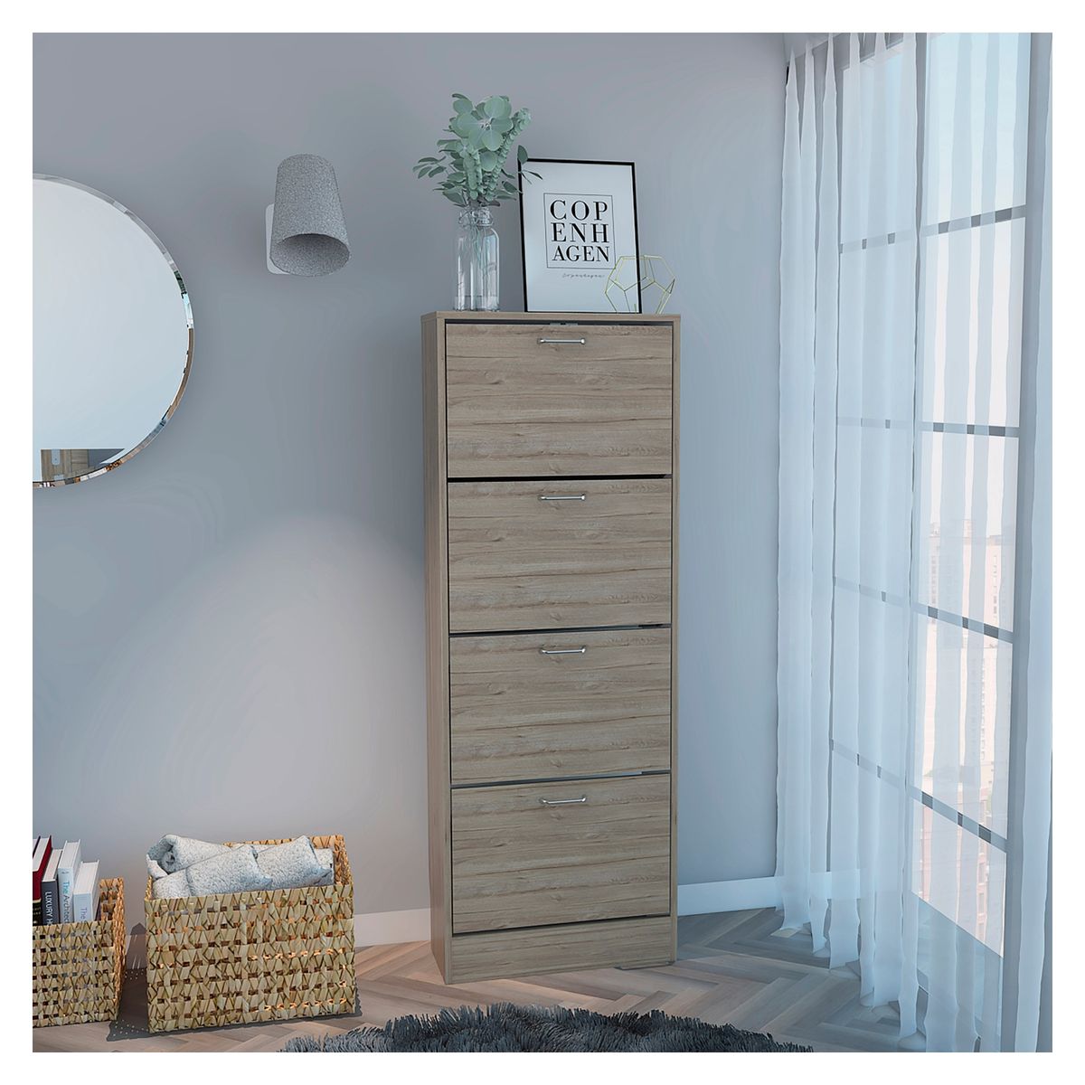 TUHOME - Zapatero 12 Pares -Duna/Blanco Tuhome