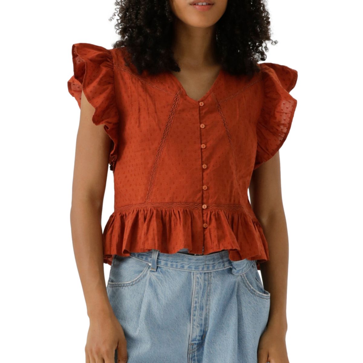 LEVIS - Blusa Mujer Aniston Blouse Naranjo Levis