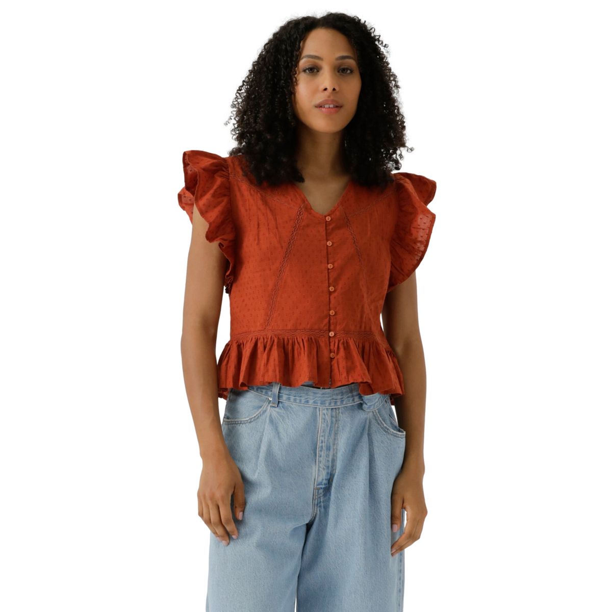 LEVIS - Blusa Mujer Aniston Blouse Naranjo Levis