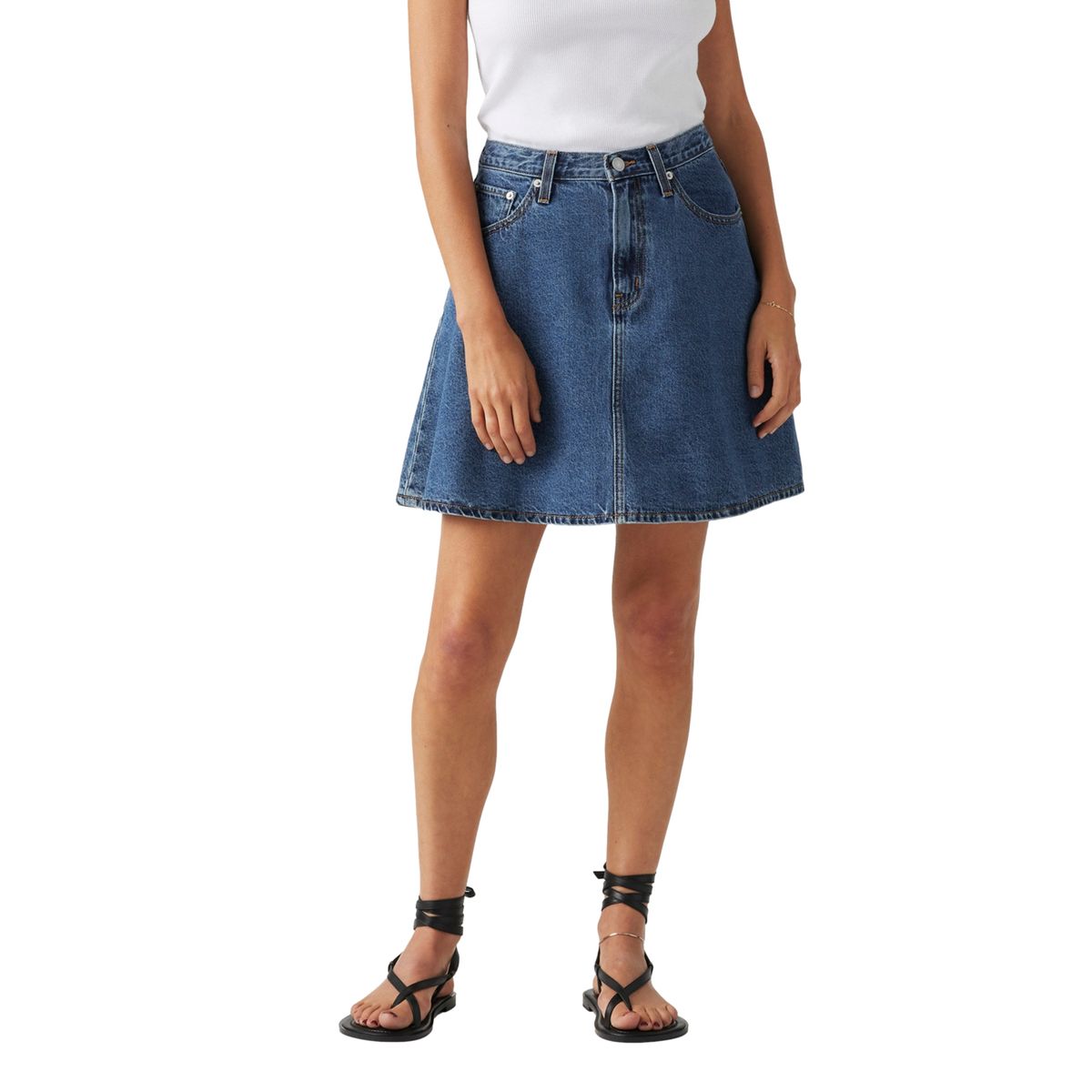 LEVIS - Falda Mujer Mini Flounce Skirt Azul Levis