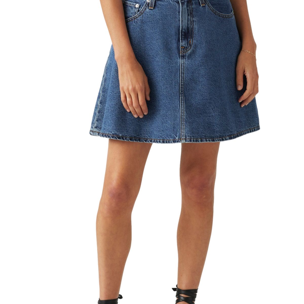 LEVIS - Falda Mujer Mini Flounce Skirt Azul Levis