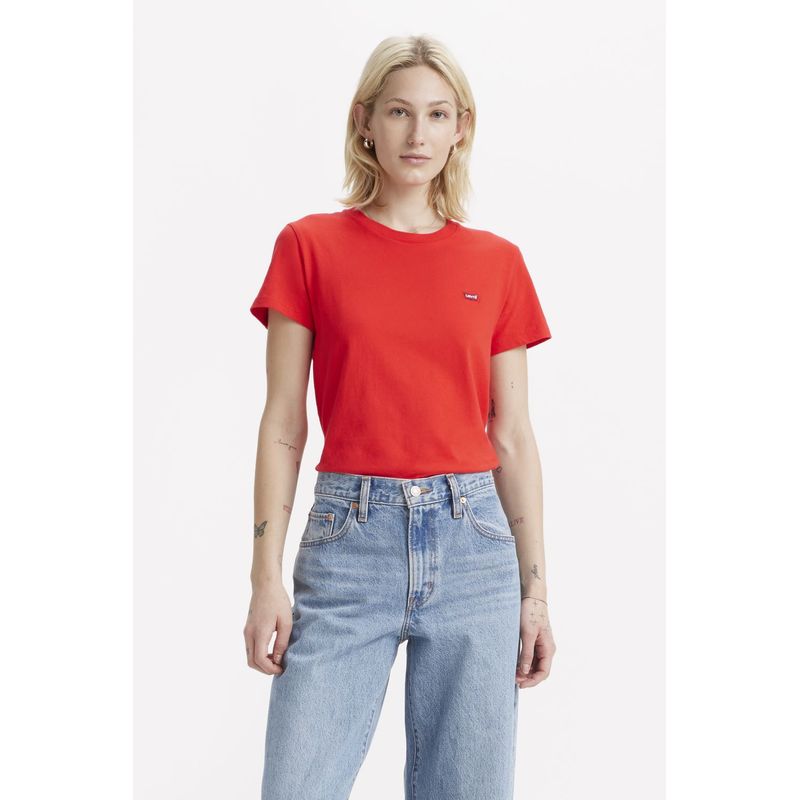 LEVIS - Polera Mujer Perfect Tee Rojo Levis