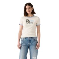 Polera Mujer Graphic Ringer Rickie Blanco