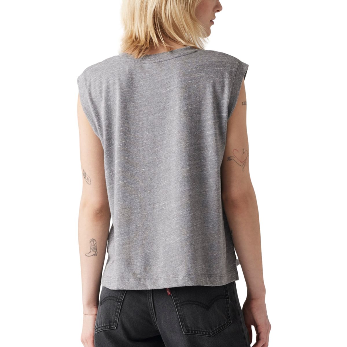 LEVIS - Polera Mujer Boxy Tank Gris Levis