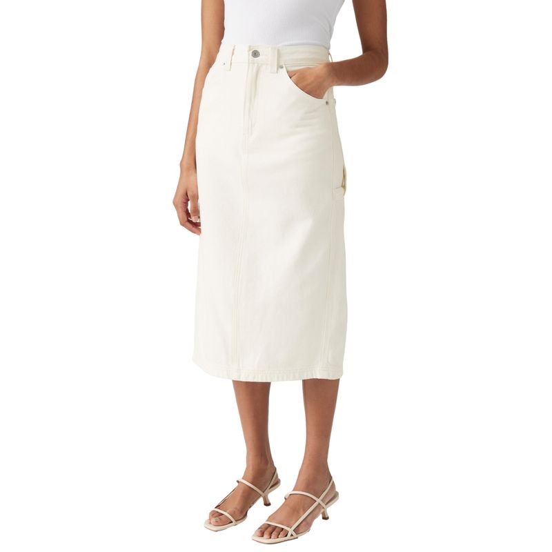LEVIS - Falda Mujer Back Slit Skirt Blanco Levis