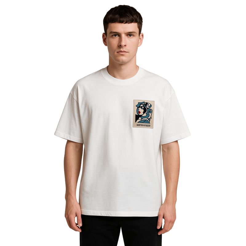 D'JOE - Polera Oversize Hombre Estampado Urbano Motion