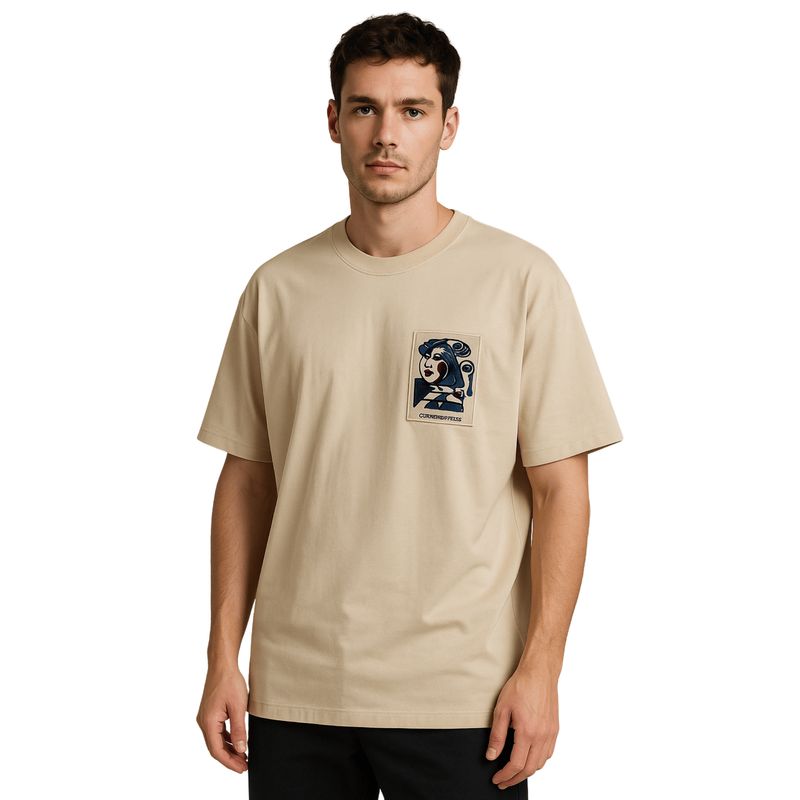 D'JOE - Polera Oversize Hombre Estampado Urbano Motion