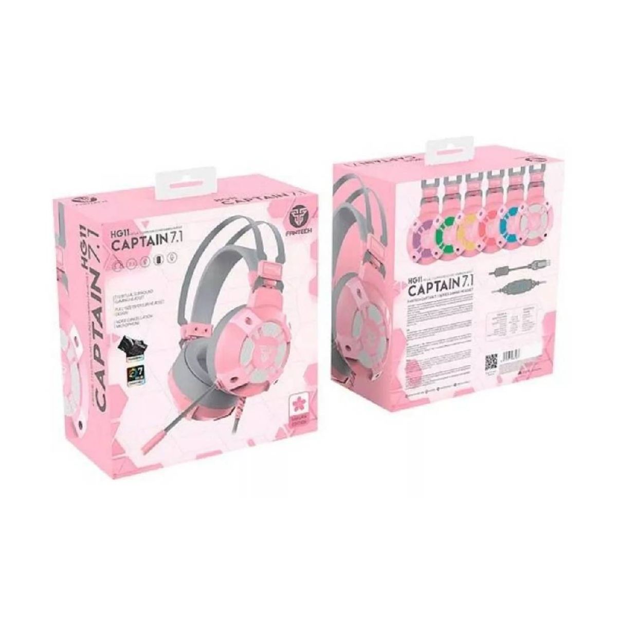 FANTECH - Audífonos Fantech HG11 CAPTAIN RGB 71 Sakura Edition LE