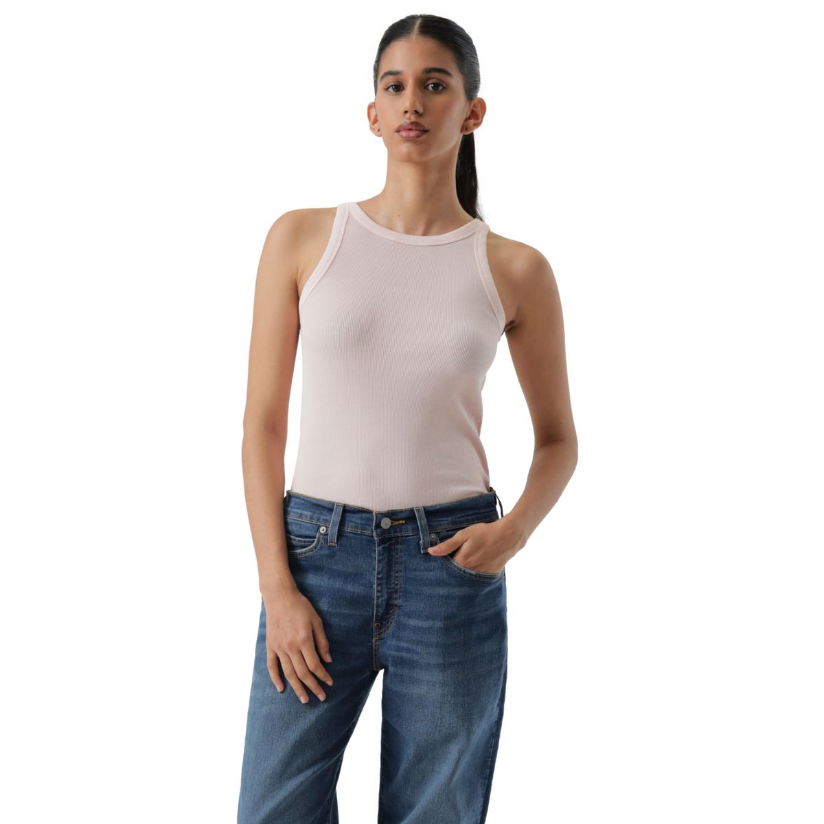 LEVIS - Polera Mujer Essential Racer Tank Rosado Levis