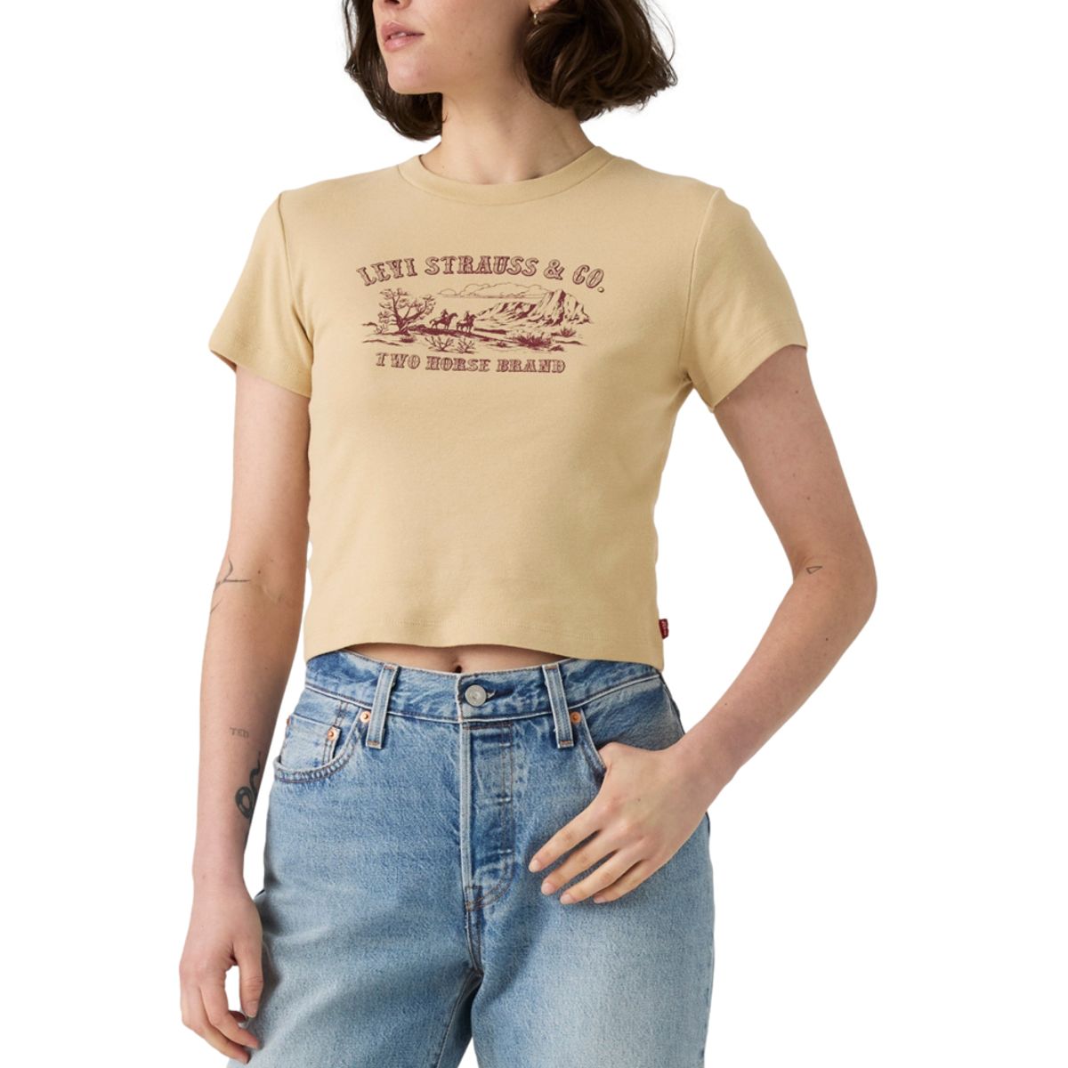 LEVIS - Polera Mujer Essential Sporty Tee Café Levis