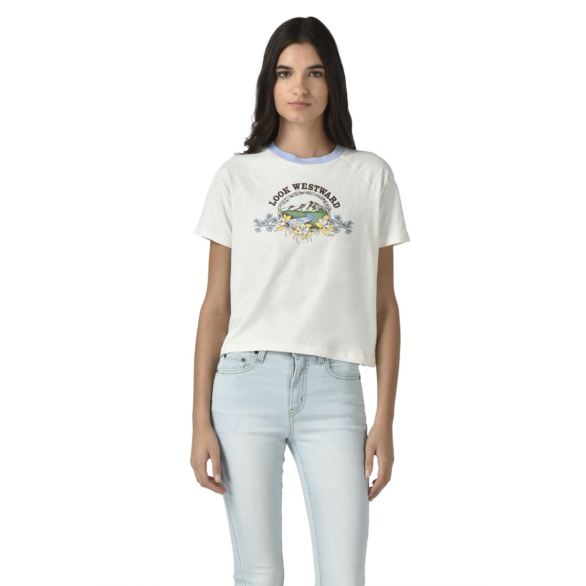 LEVIS - Polera Mujer Graphic Game Day Tee Blanco Levis