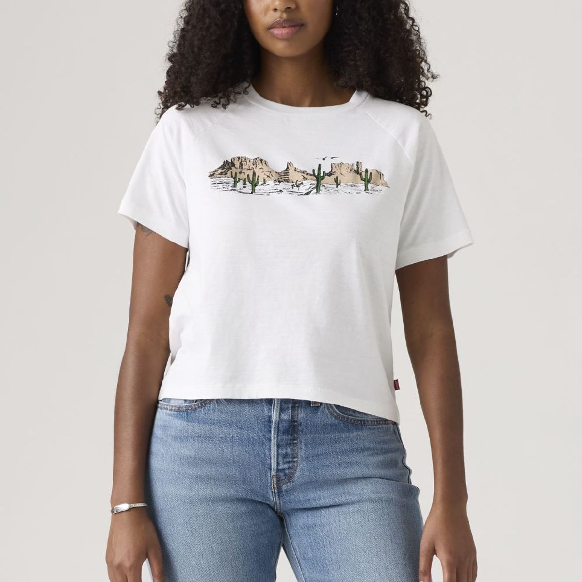 LEVIS - Polera Mujer Graphic Game Day Tee Blanco Levis