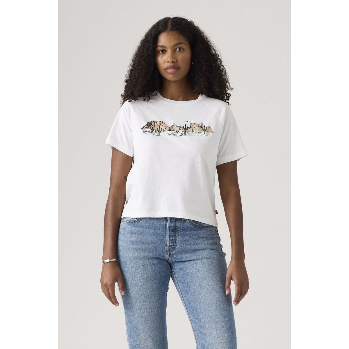 LEVIS - Polera Mujer Graphic Game Day Tee Blanco Levis
