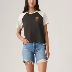 LEVIS - Polera Mujer Graphic Game Day Tee Negro