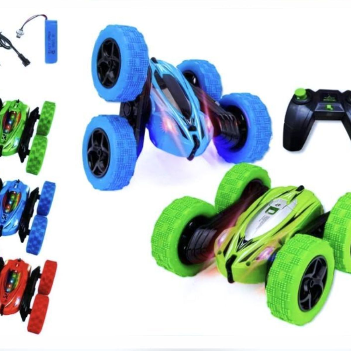 GENERICO - Auto 360° Stunt Acrobatico Control Remoto Y Luces LED Verde