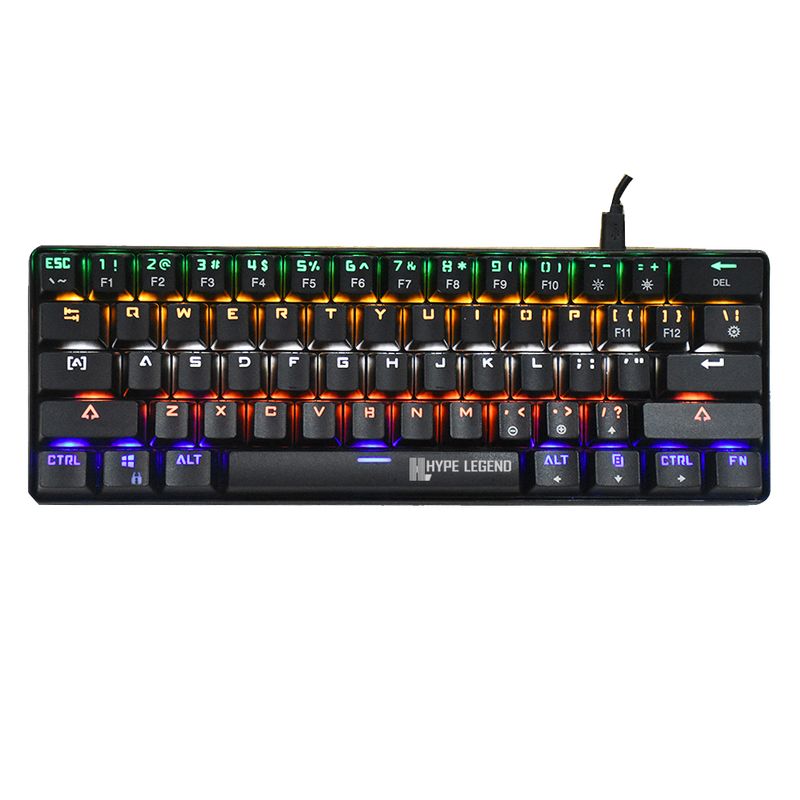 HYPE LEGEND - Teclado Hype Legend Rebel QWERTY Outemu Blue US negro RGB.