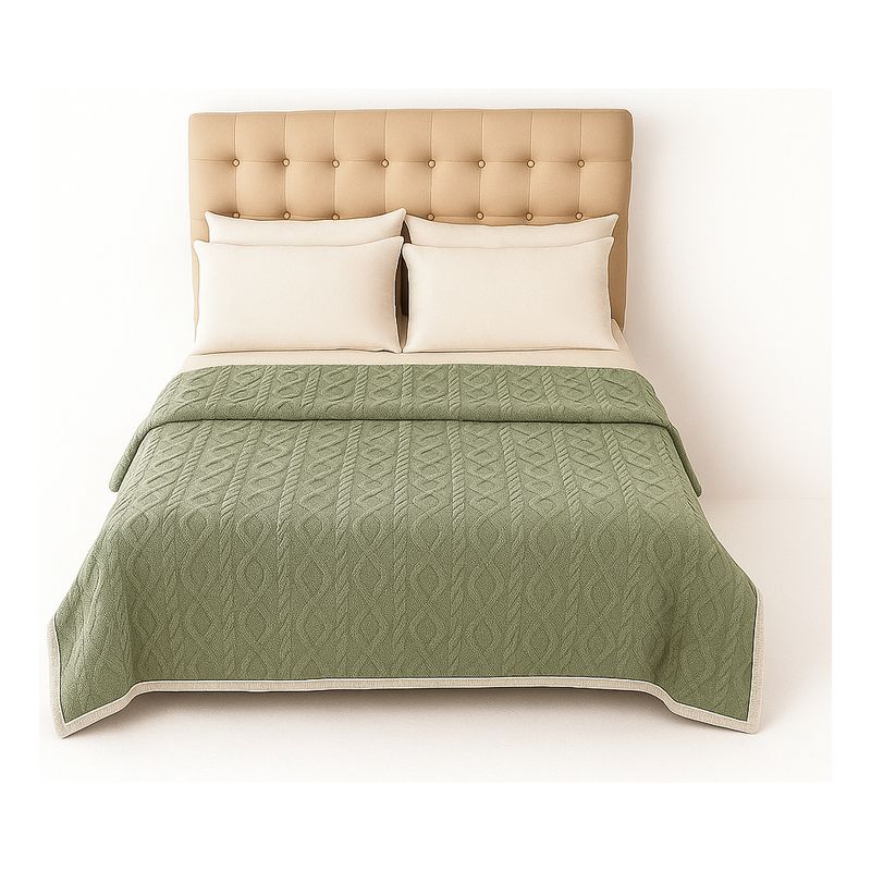 ARMONIA - Manta Sherpa suave diseño geométrico 160x220 cama sofá