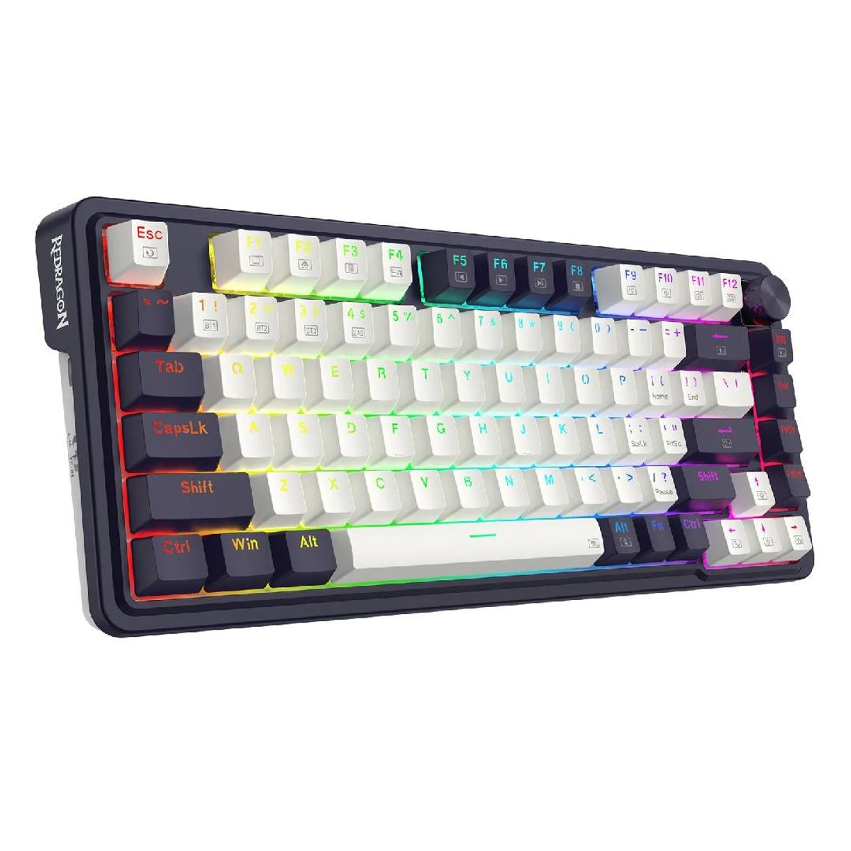 REDRAGON - Teclado Redragon UCAL PRO White-Black K673WB-RGB-PRO Sw Red