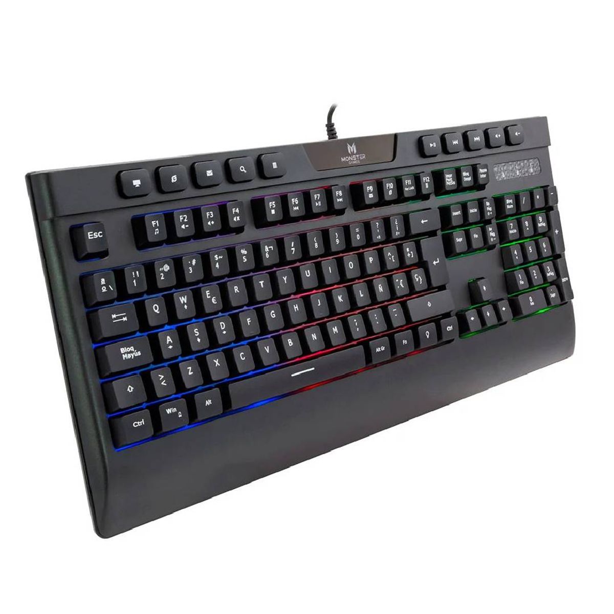 MONSTER GAMES - Teclado Gamer Monster Games Inception Membrana USB