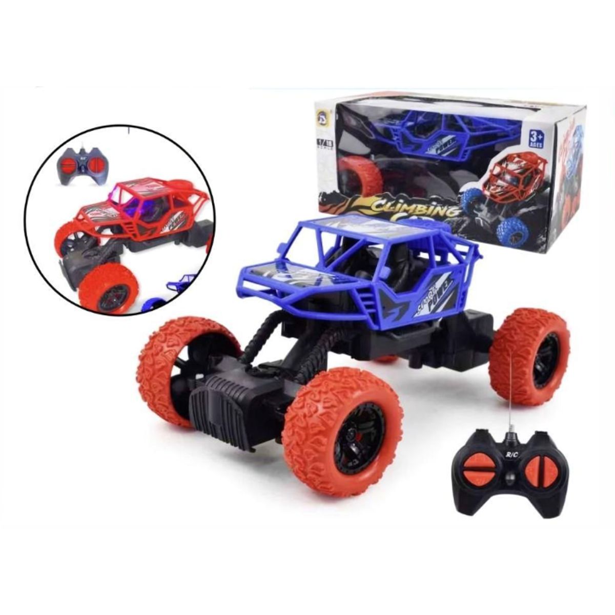 GENERICO - Auto 4x4 Escalada Todo Terreno Con Control Remoto Color Azul