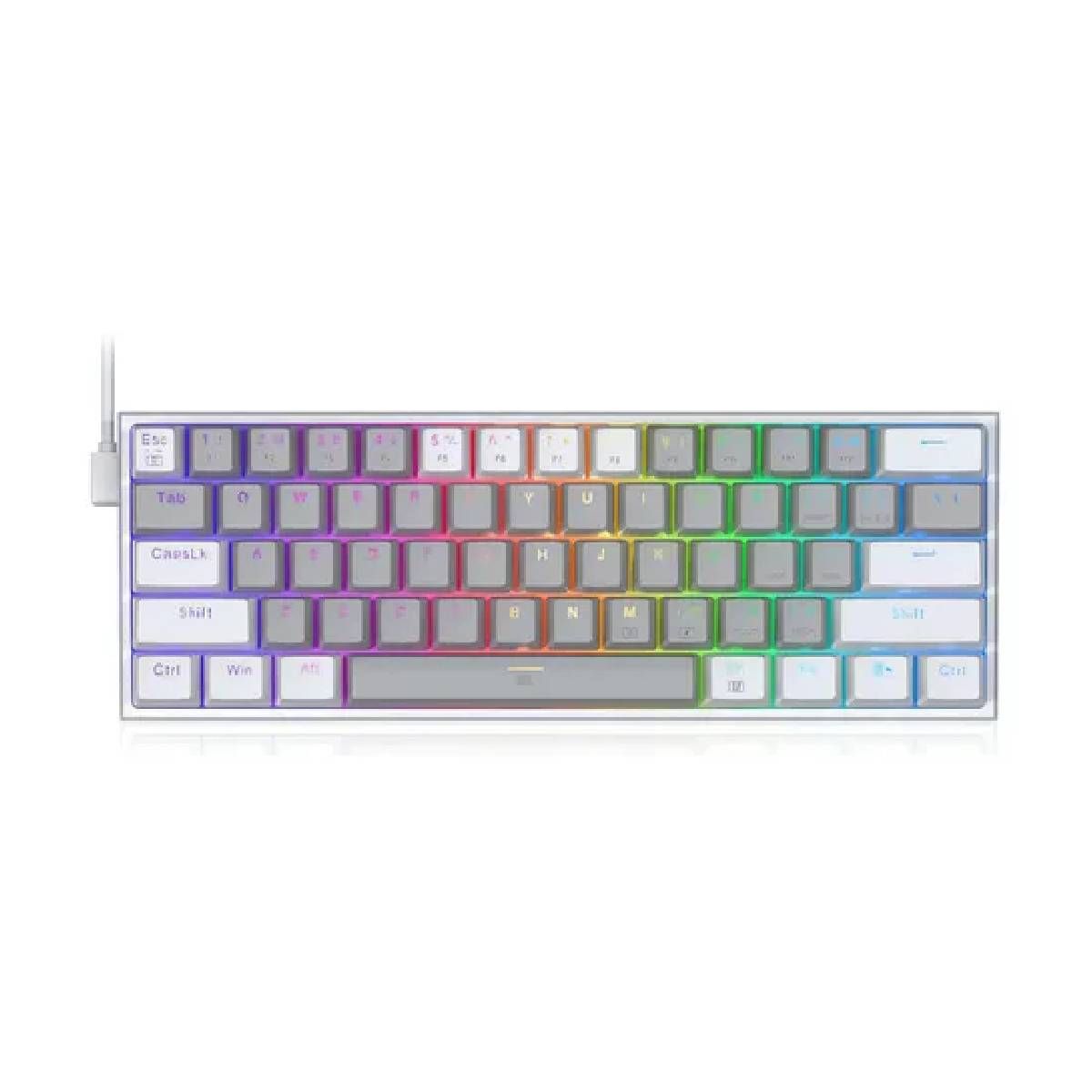 REDRAGON - Teclado Redragon Fizz RGB Grey/White - K617-RGB