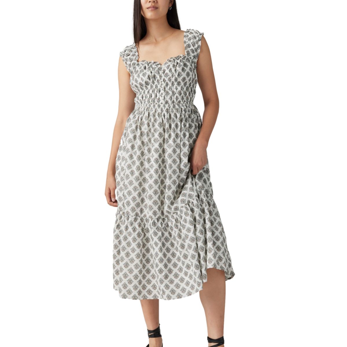 LEVIS - Vestido Mujer Amaya Tiered Maxi Dress Blanco Levis