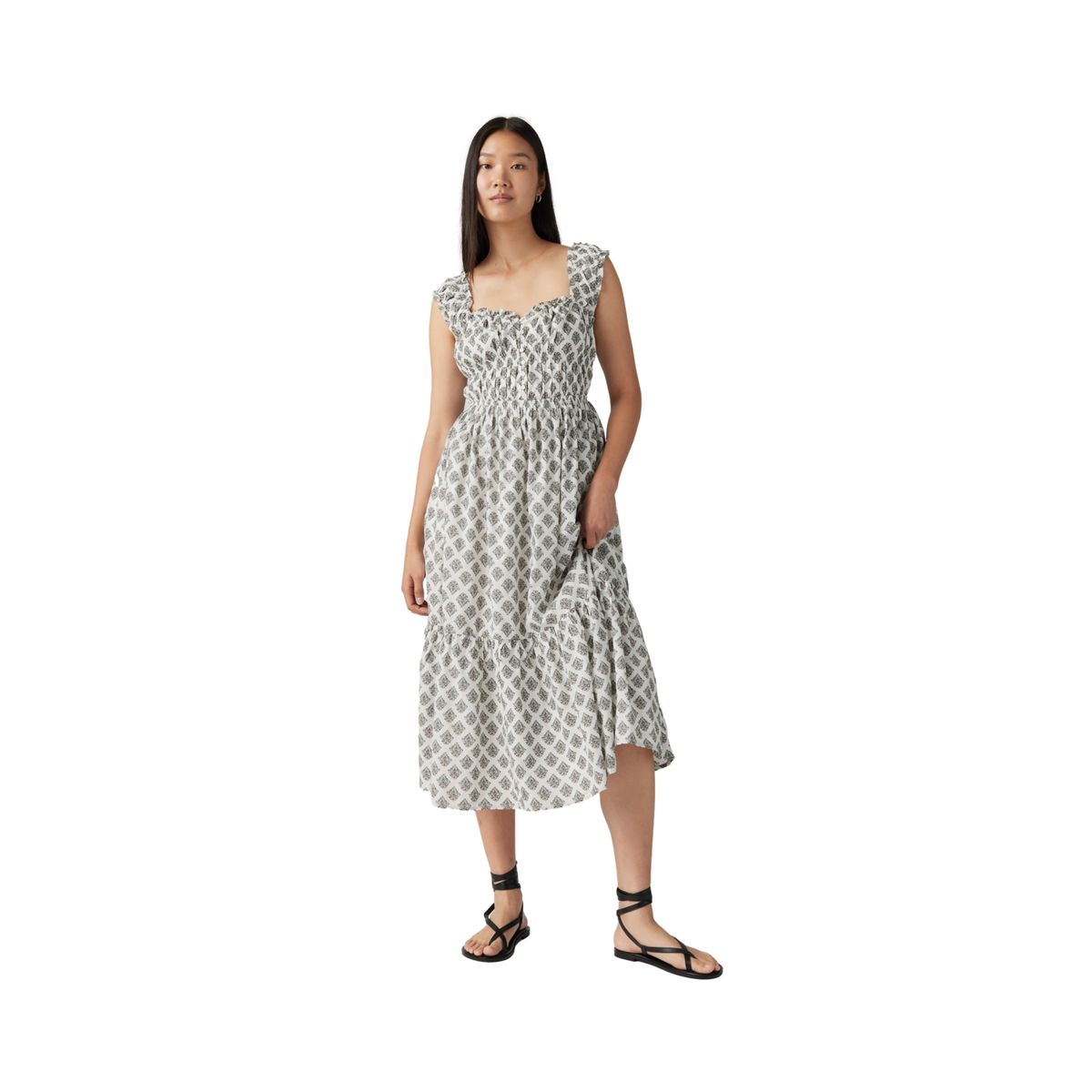 LEVIS - Vestido Mujer Amaya Tiered Maxi Dress Blanco Levis