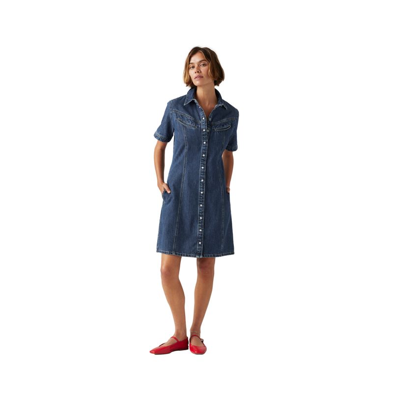 LEVIS - Vestido Mujer Rinoa Denim Dress Azul Levis