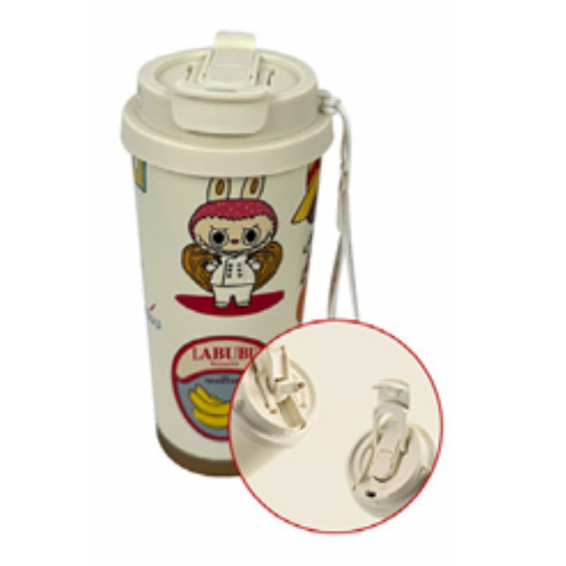 GENERICO - Vaso Infantil Labubu con Bombilla y Tapa Antiderrame